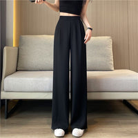 Women's Thin Suit Wide Leg High Waist Pants Loose