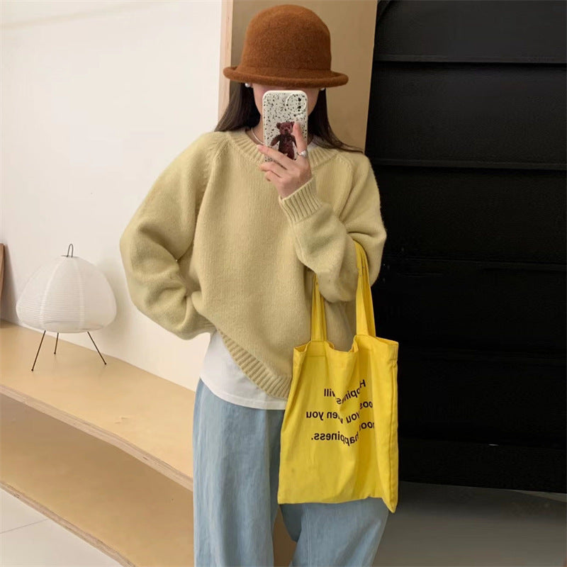 Women's Korean-style Knitted Tops Outerwear