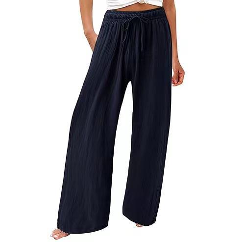 Women's Cotton And Linen Wide-leg Beach Pants Casual Pants