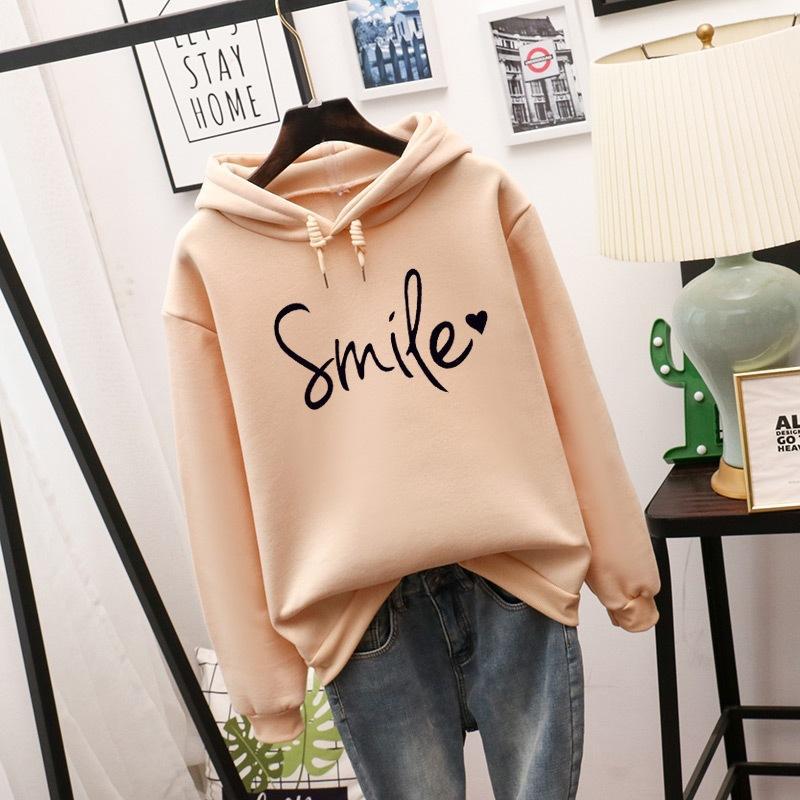 Women's Simple Round Neck Long Sleeve Printed Loose Sweatshirt