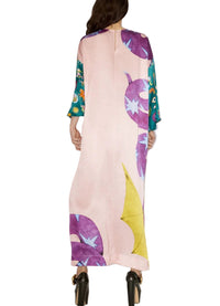 Women's Retro Loose Long Sleeve Printed Long Dress