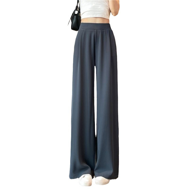 Women's Thin Suit Wide Leg High Waist Pants Loose