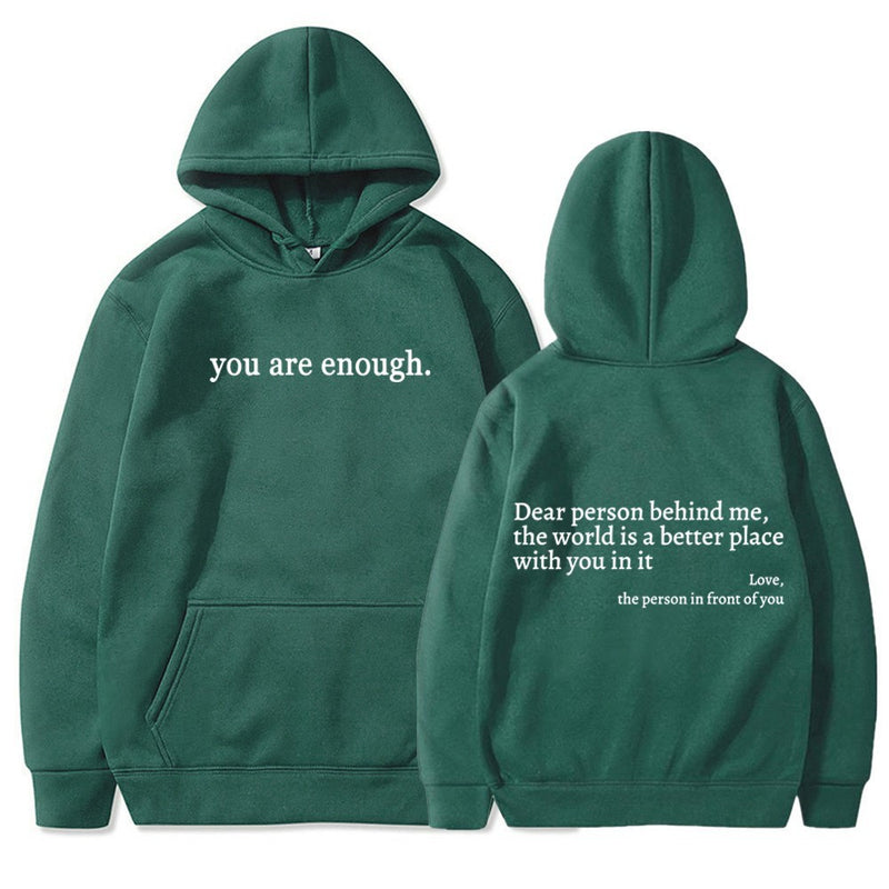 Women's Brushed Hoody Plain Letters