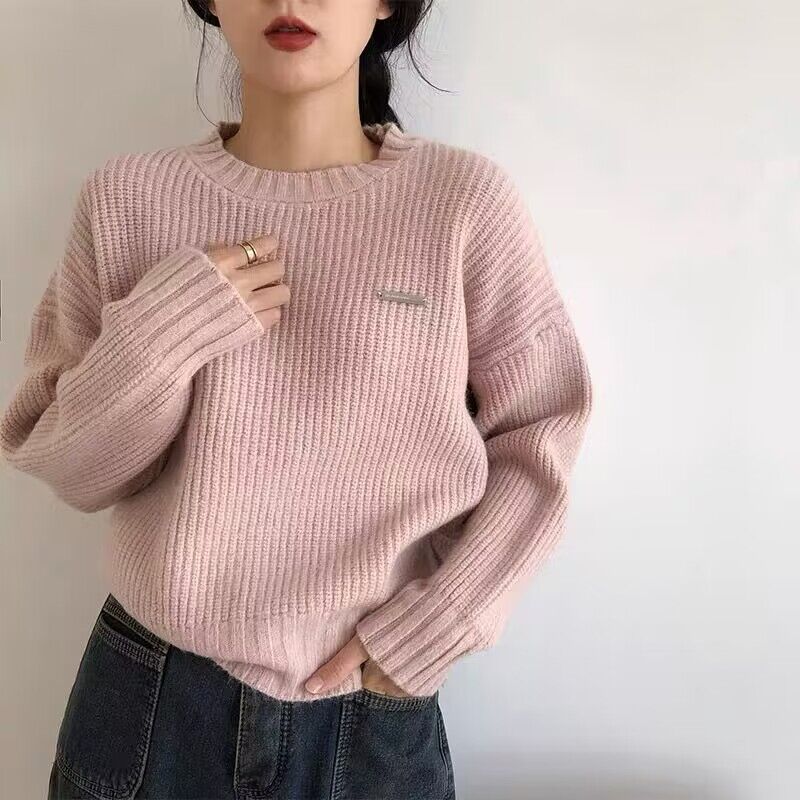 Women's Loose Outer Wear Thick Short Sweater Top