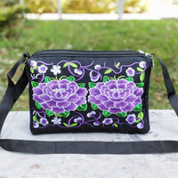 Female Antique Double Sided Embroidery One-shoulder Crossbody Bag