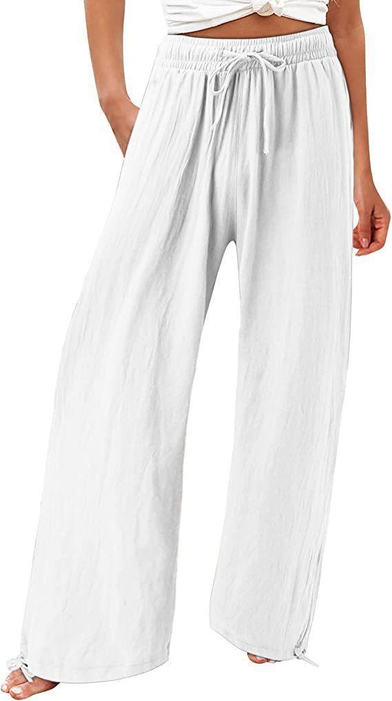 Women's Cotton And Linen Wide-leg Beach Pants Casual Pants