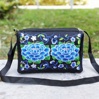 Female Antique Double Sided Embroidery One-shoulder Crossbody Bag