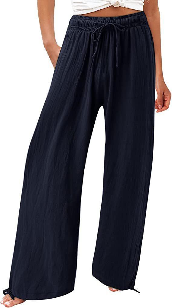 Women's Cotton And Linen Wide-leg Beach Pants Casual Pants