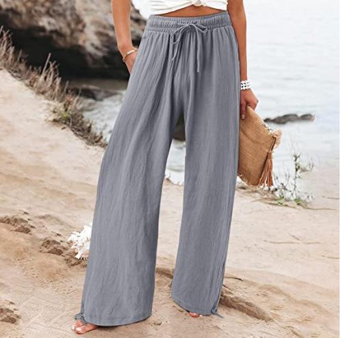 Women's Cotton And Linen Wide-leg Beach Pants Casual Pants