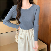 Tight Round Neck Long Sleeves Inner Wear Bottoming Sweater