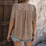 Simple Leopard Print Shirt Fashion Women's Wear