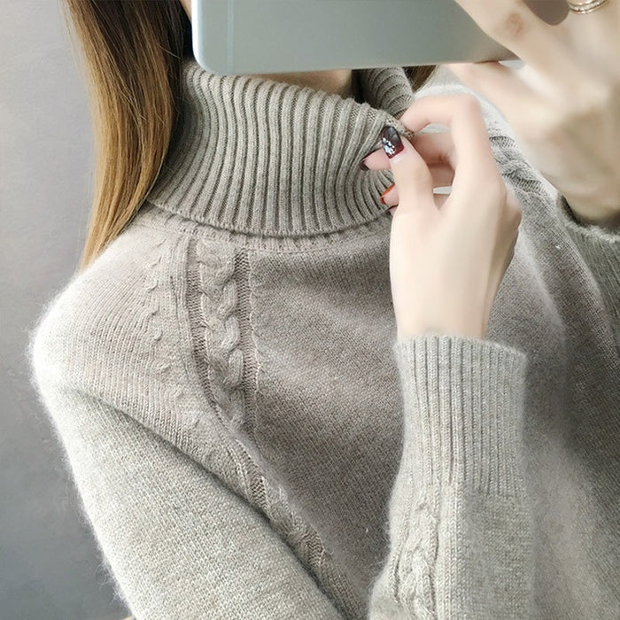 Women's Turtleneck Pullover Japanese Style