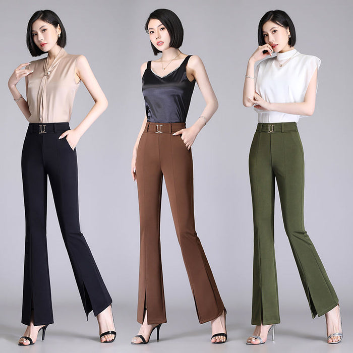 Women's Fashion High Waist Slimming Bell-bottom Pants