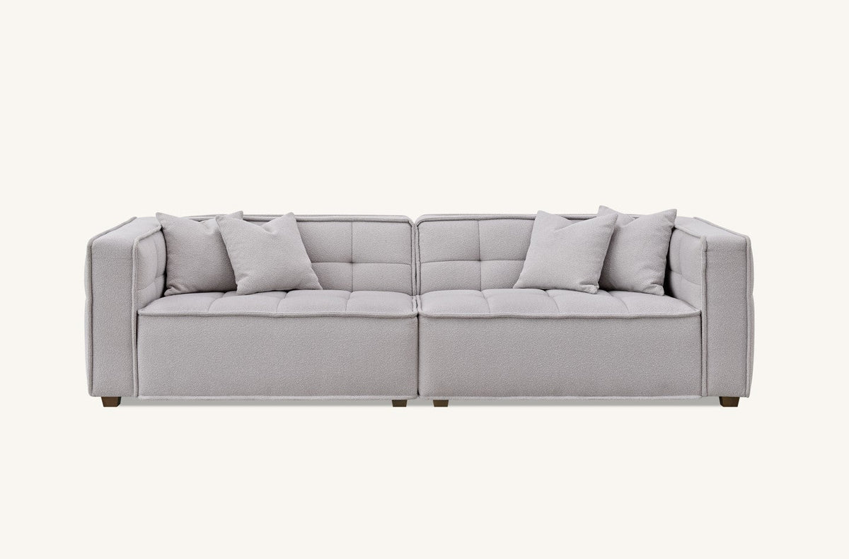 Aluxo Murray Sofa Range in Putty Boucle Fabric