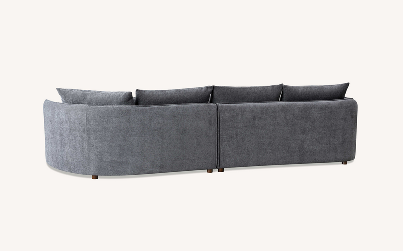 Aluxo Rubin Corner Chaise in Charcoal Boucle