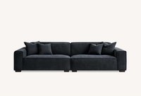 Aluxo Dakota 4 seater with Chaise in Midnight Boucle