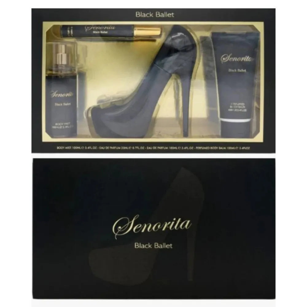 Senorita Black Ballet Women's Perfume 4 Pack Gift Set – Eau De Parfum for Her 