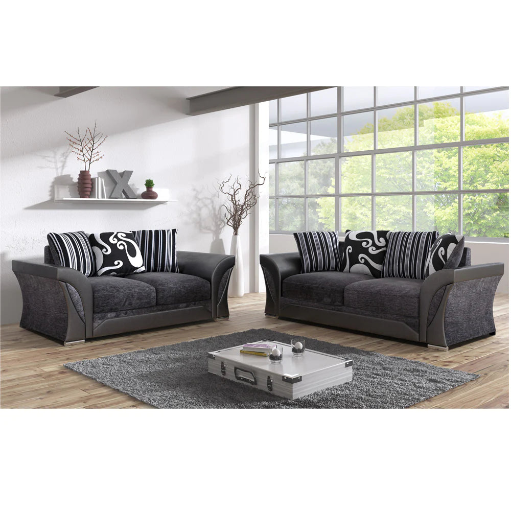 Shannon Fabric/Leather Sofa 3+2 Set