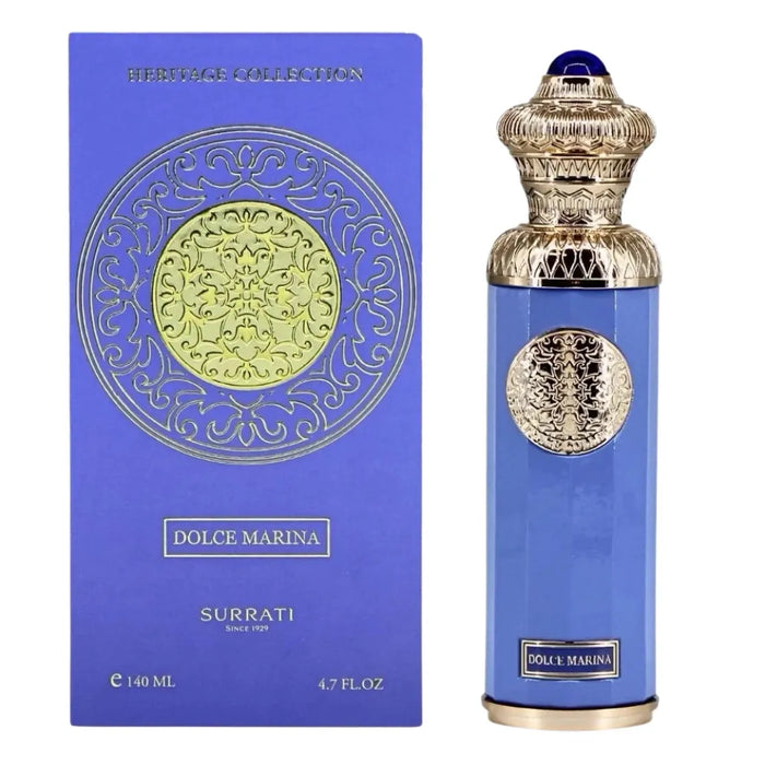 Dolce Marina Surrati perfume bottle and packaging on a white background