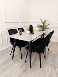 Titus 1.4 Black Dining Table with Sintered Stone Top