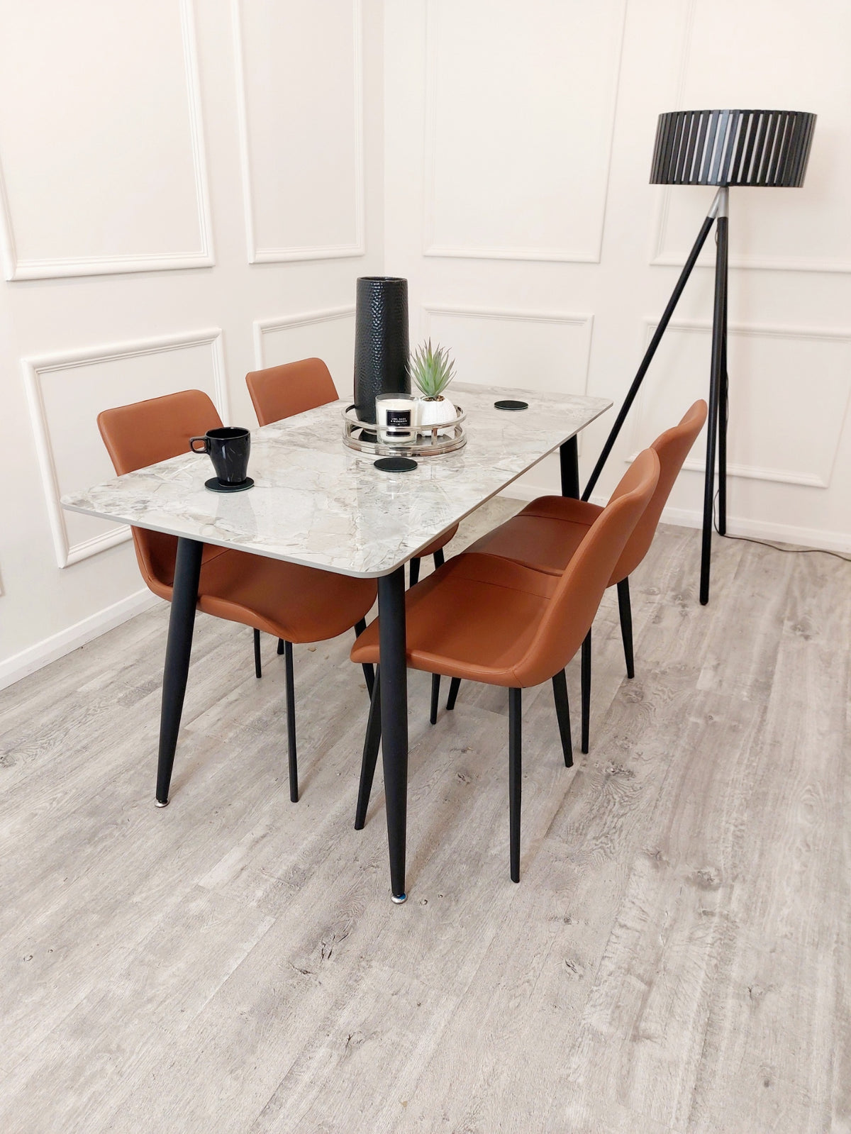 Titus 1.4 Black Dining Table with Sintered Stone Top