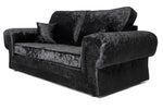 New Shimmer Black Crush Velvet Sofa 3+2 Seater Sofas Set