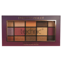 Makeup palette with 'technic' branding and 'Persian Violet' color on a white background