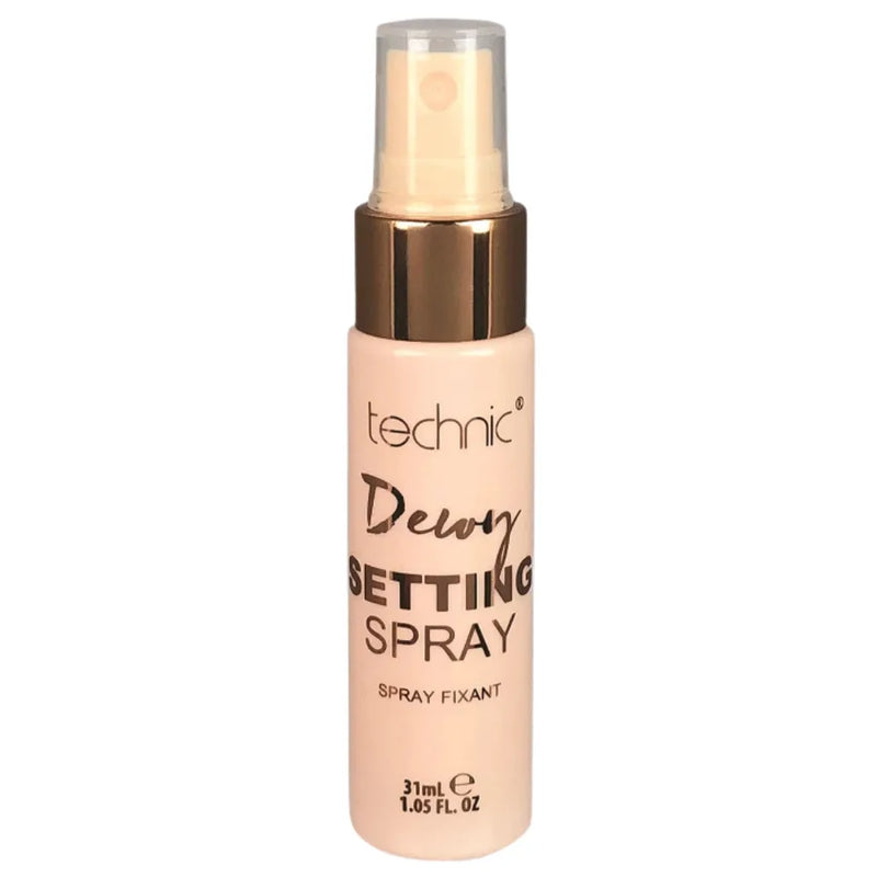 Technic Dewy Setting Spray bottle on a white background