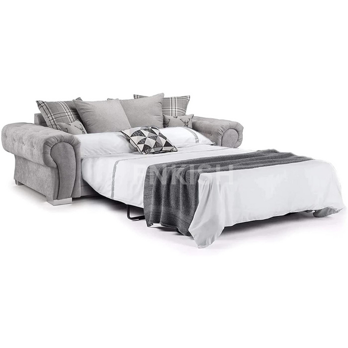 Original Verona Chesterfield Sofa 2 Seater Sofa Bed Grey