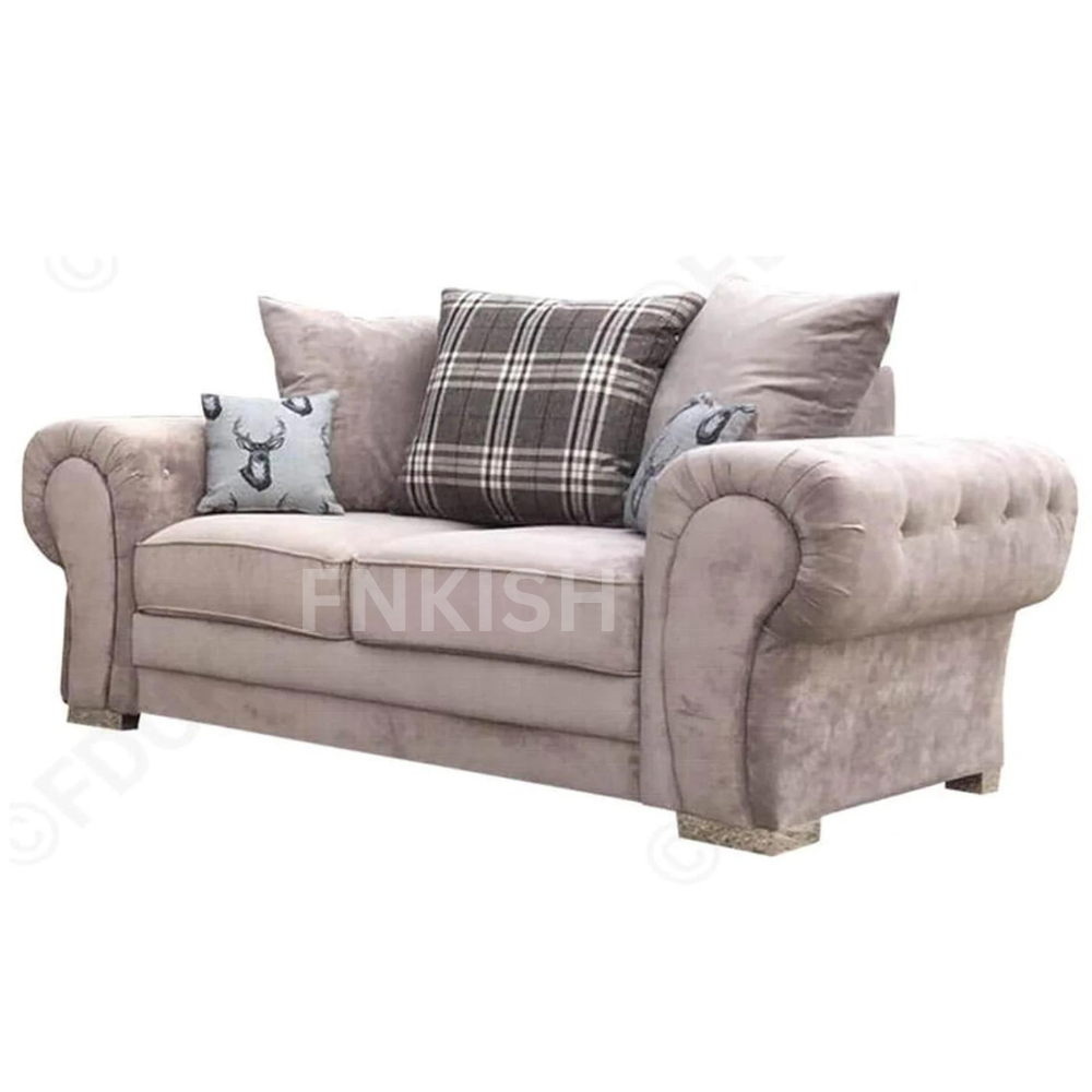 Verona Chesterfield Sofa 3+2 Seater Mink