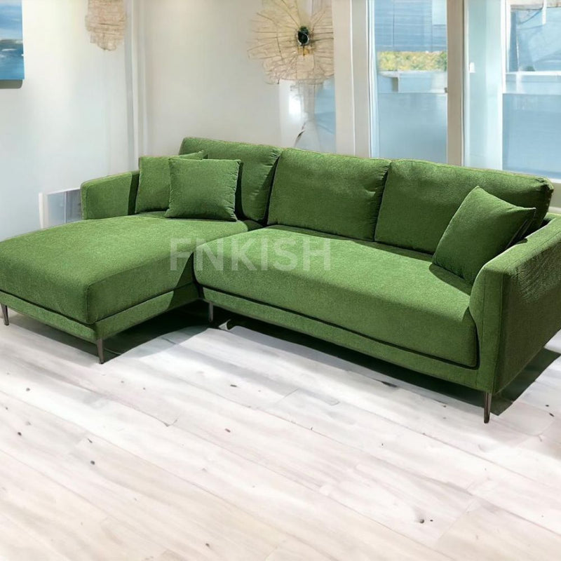 Comfy Cord L-Shape Sofa Plush 4 Seater L-Shape Right Or Left Corner Couch