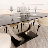 Venus Dining Table with 4 Flora Chairs