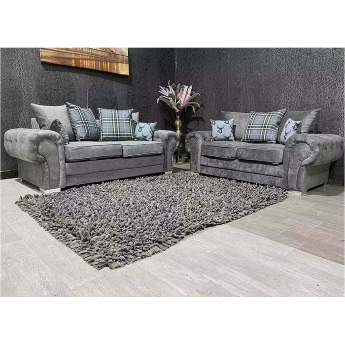 Verona Chesterfield Sofa 3+2 Seater Sofa Set Napel Fabric