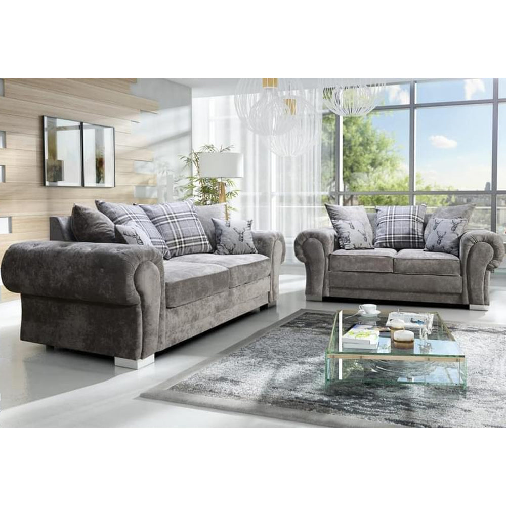 Verona Chesterfield Sofa 3+2 Seater Sofa Set Napel Fabric