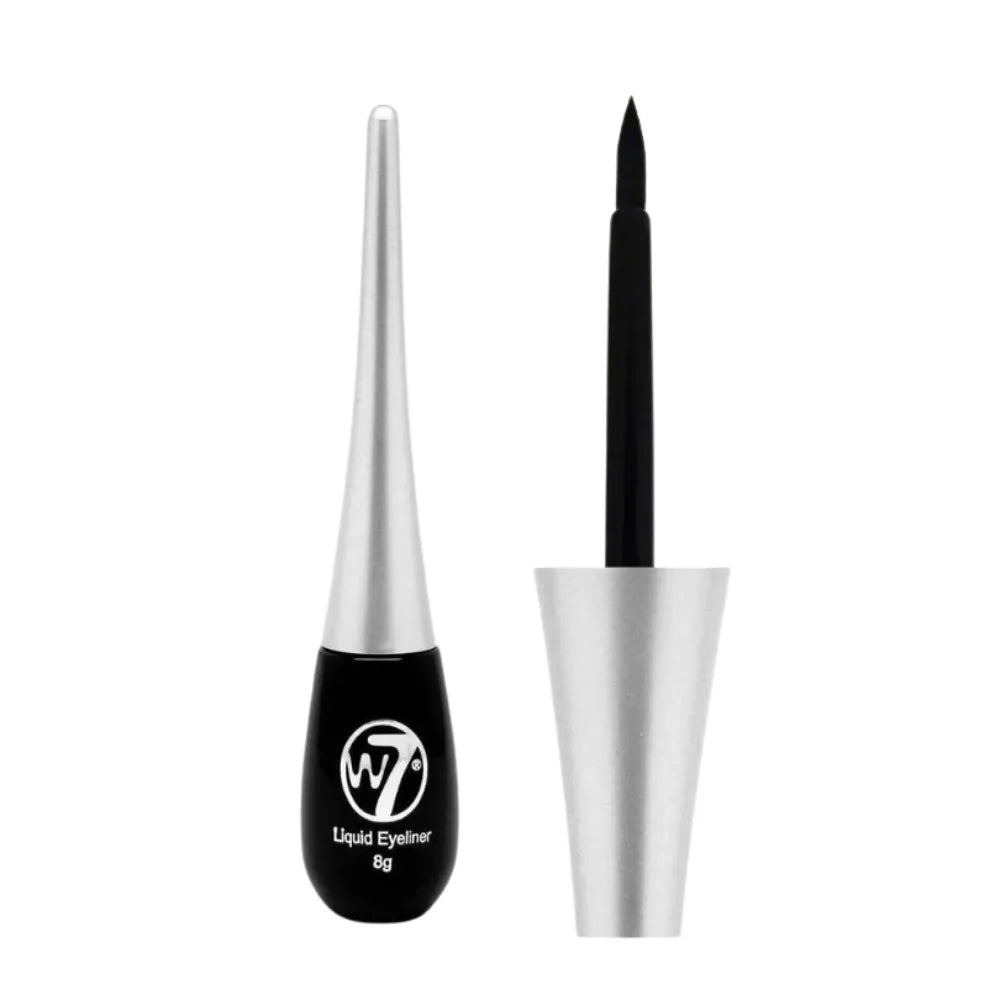 W7 Black Eyeliner Dip Pot – Liquid Black Ultra Precision Eye Liner 