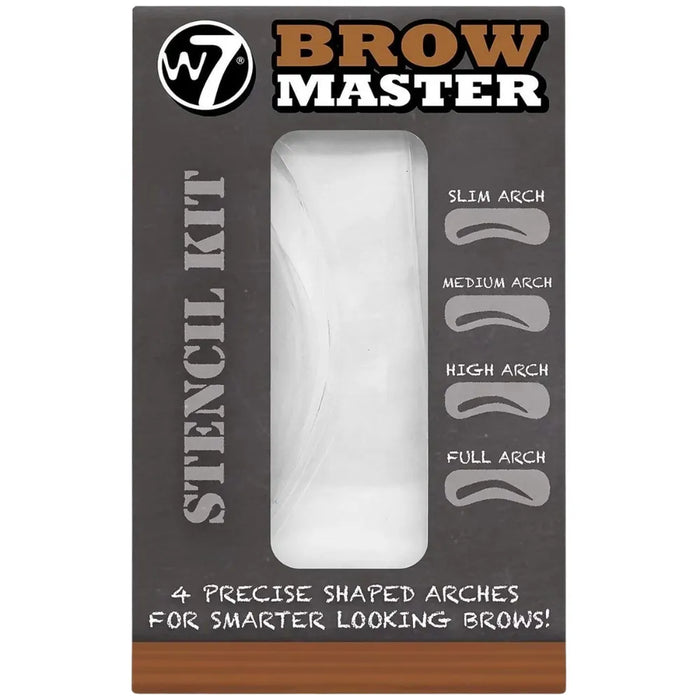 W7 Brow Master Eyebrow Shaping & Defining 4 Arch Reusable Stencil Kit NEW 