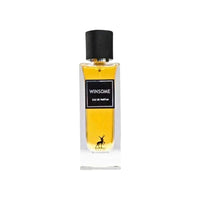 Perfume bottle labeled 'Winsome' on a white background