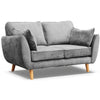New Zinc Comfy 3+2 Seater Sofa in Graphite Steel Plush Velvet