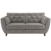 New Zinc Hoxton Comfy 3+2 Seater Sofa Set in Grey Plush Velvet
