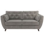 New Zinc Hoxton Comfy 3+2 Seater Sofa Set in Grey Plush Velvet