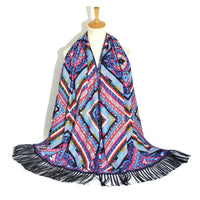 Printed Tassel Long Scarf Travel Ethnic Style Shawl