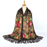 Printed Tassel Long Scarf Travel Ethnic Style Shawl