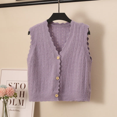 Woolen Knitted Vest Women's Tank Top Spring And Autumn