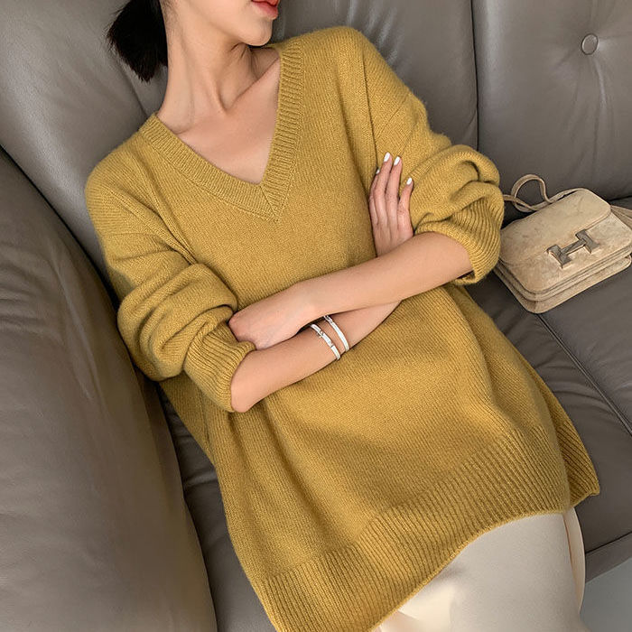 New Lazy Soft Waxy Three-dimensional Casual Sweater