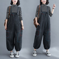 Spring Matching Embroidery Age-reducing Oversized Suspenders