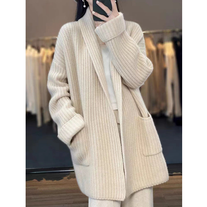 Plus Size Women's Sweater Cardigan Mid-length