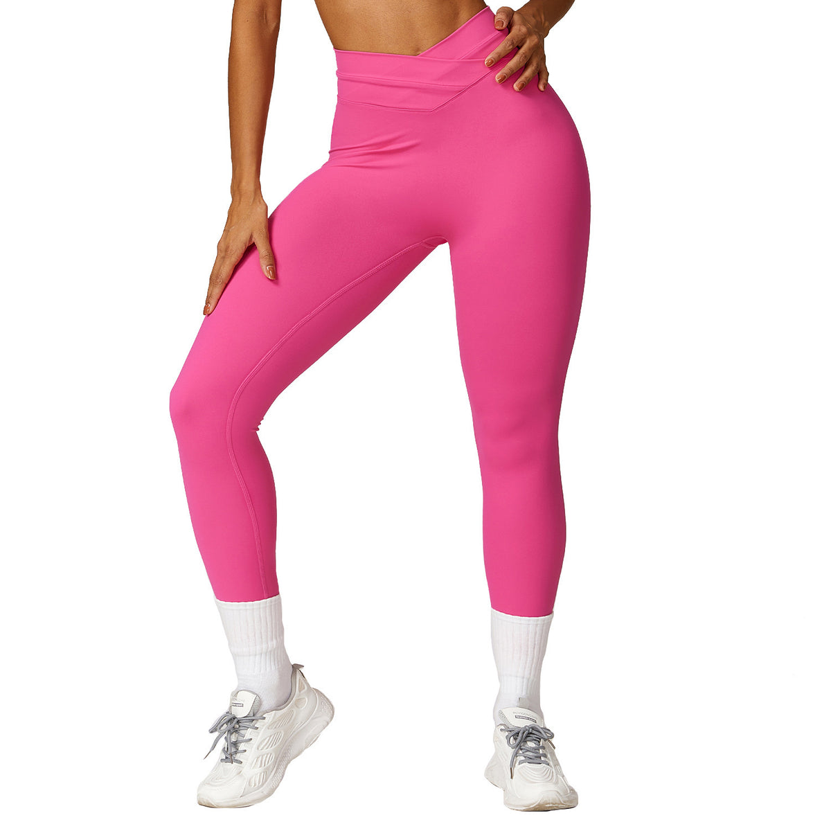 Quick-dry Hip Raise Skinny Yoga Pants Cross High Waist Workout