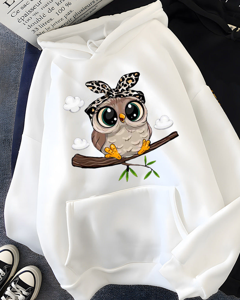 Fashion Women Cute Cartoon Hooded Sweatshirt