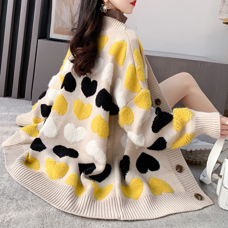 Autumn And Winter Thick Fashion Long Sweater Cardigan