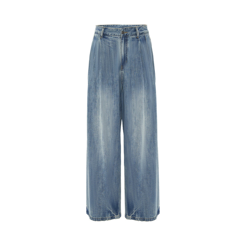 Women's Autumn New Loose Washed-out Jeans